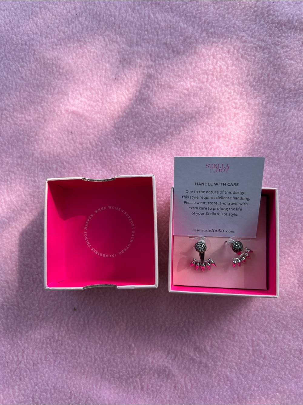 Stella & Dot Spike Ear Jackets - Silver